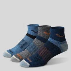 Saucony Inferno Merino Wool Blend Quarter 3-Pack Sock -Saucony Sales S351005 465 group 1