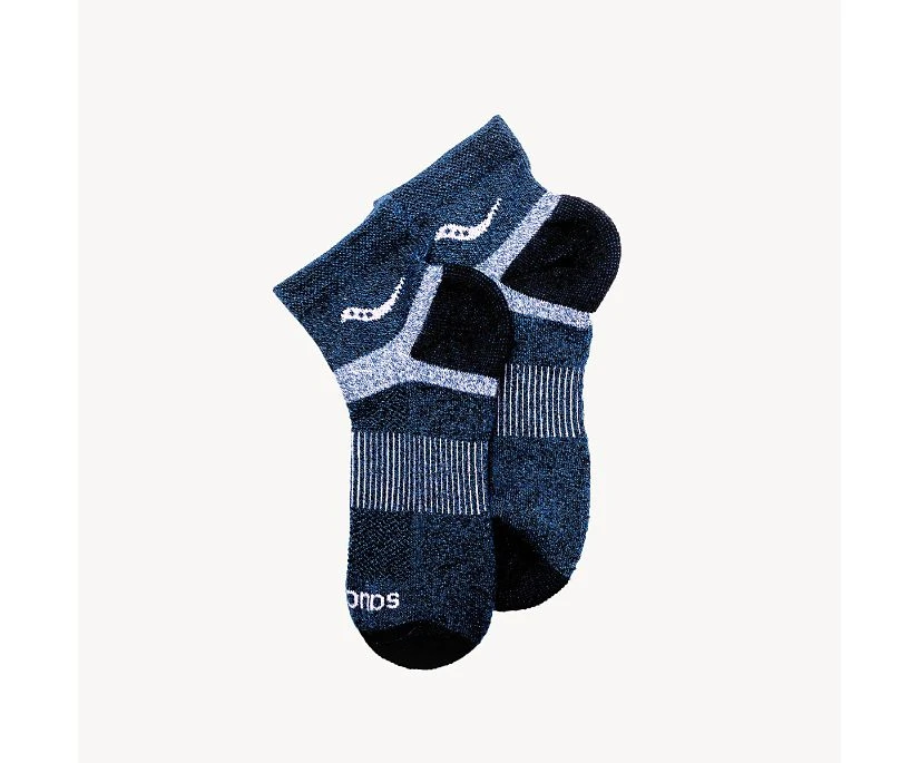 Saucony Inferno Merino Wool Blend Quarter 3-Pack Sock 4 Saucony Inferno Merino Wool Blend Quarter 3-Pack Sock - Image 2
