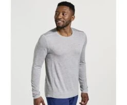 Saucony Men's Stopwatch Long Sleeve -Saucony Sales SAM800279 LGH 1