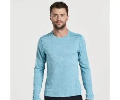 Saucony Men's Stopwatch Long Sleeve -Saucony Sales SAM800279 TQH 1