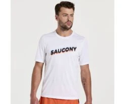 Saucony Men's Stopwatch Graphic Short Sleeve -Saucony Sales SAM800280 WHA2 1