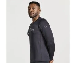 Saucony Men's Stopwatch Graphic Long Sleeve -Saucony Sales SAM800311 BKA2 1