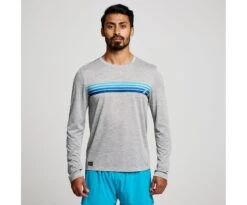 Saucony Men's Stopwatch Graphic Long Sleeve -Saucony Sales SAM800311 LGHA3 1