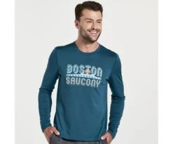 Saucony Men's Stopwatch Graphic Long Sleeve -Saucony Sales SAM800311 LNA2 1