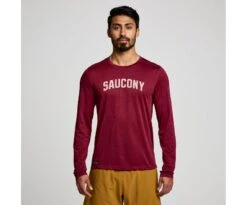Saucony Men's Stopwatch Graphic Long Sleeve -Saucony Sales SAM800311 SUHA3 1
