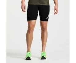 Saucony Men's Elite Tight Short -Saucony Sales SAM800316 BK 1
