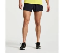 Saucony Men's Outpace 2.5" Split Short 19 Saucony Men's Outpace 2.5" Split Short -Saucony Sales SAM800326 BK 1 1