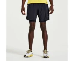 Saucony Men's Outpace 7" 2-in-1 Short -Saucony Sales SAM800335 BK 1
