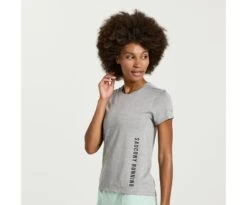 Saucony Women's Stopwatch Graphic Short Sleeve -Saucony Sales SAW800372 LGHS3 1