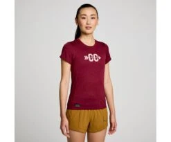 Saucony Women's Stopwatch Graphic Short Sleeve -Saucony Sales SAW800372 SUHA3 1