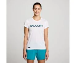Saucony Women's Stopwatch Graphic Short Sleeve -Saucony Sales SAW800372 WHA3 1