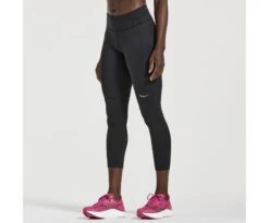 Saucony Women's Fortify Crop Tight 17 Saucony Women's Fortify Crop Tight -Saucony Sales SAW800398 BK 1 1