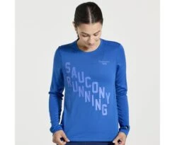 Saucony Women's Stopwatch Graphic Long Sleeve -Saucony Sales SAW800405 PLA2 1