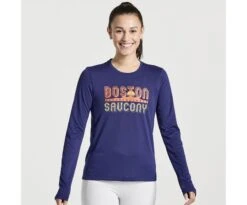 Saucony Women's Stopwatch Graphic Long Sleeve -Saucony Sales SAW800405 SDA2 1