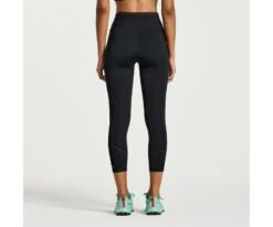 Saucony Women's Explorer Utility Crop Tight -Saucony Sales SAW800431 BK 6