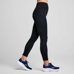Saucony Women's Fortify Crop Tight -Saucony Sales SAW800452 BK 4