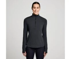 Saucony Women's Triumph 3D 1/2 Zip -Saucony Sales SAW800459 BKH 1