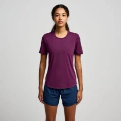 Saucony Women's Stopwatch Short Sleeve -Saucony Sales SAW800484 EGH 1