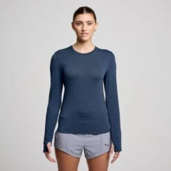 Saucony Women's Stopwatch Long Sleeve -Saucony Sales SAW800486 NVH 1