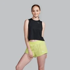 Saucony Women's Stopwatch Crop Tank -Saucony Sales SAW800527 BK 0020