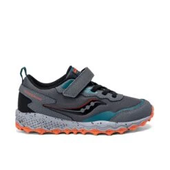 Saucony Big Kid's Peregrine KDZ A/C Sneaker -Saucony Sales seucony peregrinekdzacshield sfy25gg3 greyteal 1